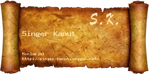 Singer Kanut névjegykártya